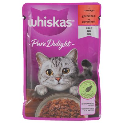 WHISKAS PURE DELIGHT GOVEDINA 85G