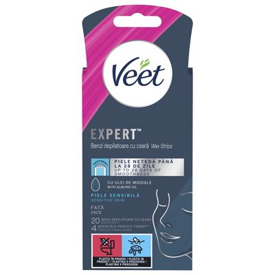 TRAKE ZA DEPILACIJU ZA LICE SENSITIVE VEET 20KOM