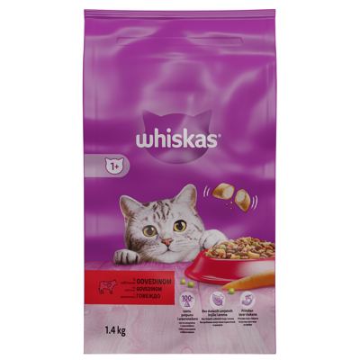HRANA ZA MAČKE GRANULE GOVEDINA WHISKAS 1.4KG