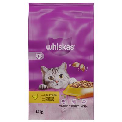 HRANA ZA MAČKE BRIKETI PILETINA WHISKAS 1.4KG