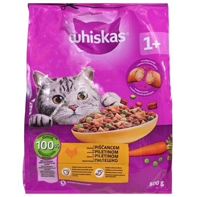 HRANA ZA MAČKE BRIKETI PILETINA WHISKAS 800G