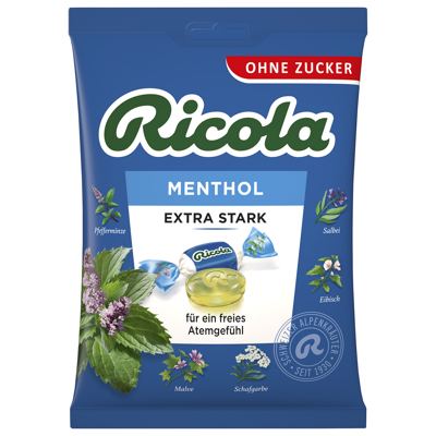 BOMBON RICOLA 75G MENTOL PASTILE BEZ ŠEĆERA