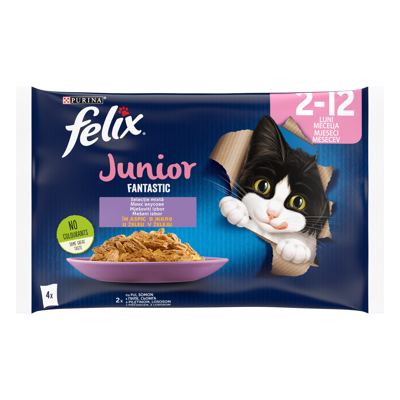 FELIX 340G FANTASTIC JUNIOR PILETINA -12/1- 4*85G MAČKE