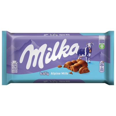 MILKA 90g BUBBLY MILK