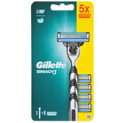 Gillette Mach3 drška + 5 patrona m.