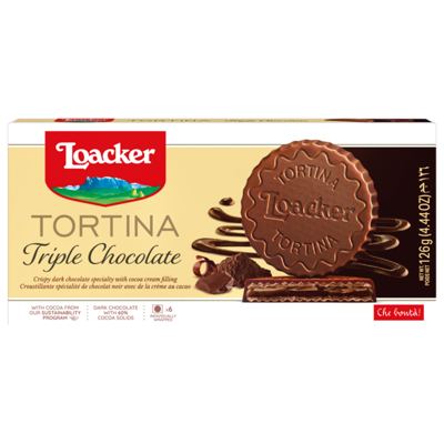 TORTINA LOACKER 126G (6*21G) TRIPLE CHOCOLATE