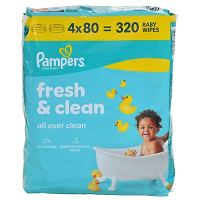 4X80 PAMPERS WIPES FRESH-STAND.-VAR.