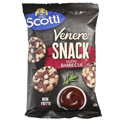 RISO SCOTTI SNACK VENERE BEZ GLUTENA BBQ 50g