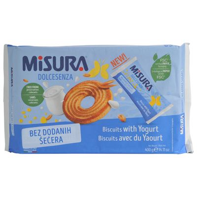 KEKS MISURA 400G SA ZOBI I JOGURTOM BEZ ŠEĆERA -12/1