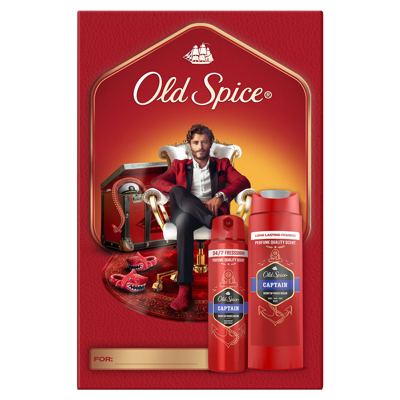 PAKET OLD SPICE SPRAY+SG CAPTAIN