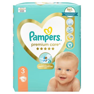 PELENE PAMPERS PREMIUM JP S3 6-10KG 78/1