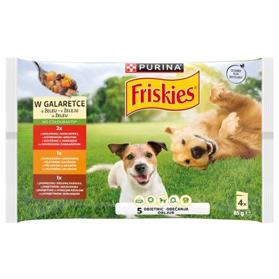 FRISKIES HRANA ZA PSE MP ADULT MULTIPACK MESO U ŽELEU 4X85G