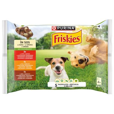 HRANA ZA PSE PRELIV MESO U SOSU FRISKIES 4X85G