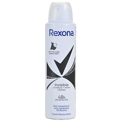 REXONA DEO 150ml INVISIBLE B/W