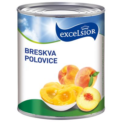 KOMPOT BRESKVA POL 820/480 g EXCELS