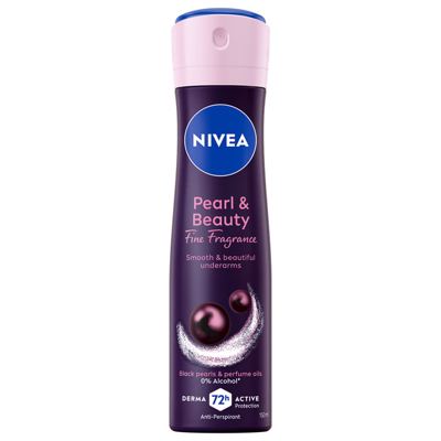 N-NIVEA DEO SPRAY 150ML PEARL BLACK -6/1-