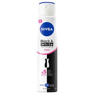N-NIVEA DEO SPRAY 250ML M INVISIBLE BLACK i WHITE CLR