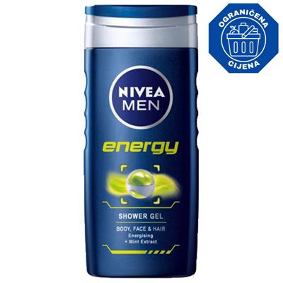 GEL TUŠ I PRANJE KOSE NIVEA ENERGET. MUŠKI 250ML BEIERSDOFR