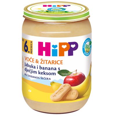HIPP KAŠICA 190g JABUKA/BANANA/KEKS