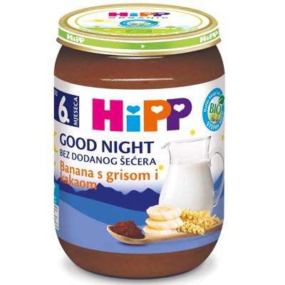 HIPP KAŠICA 190g BANANA/GRIZ/KAKAO