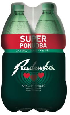 VODA GAZ. RADENSKA 4X1,5 L PET