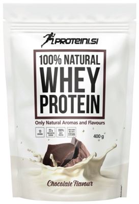 NATURAL WHEY POTEIN CHOCO 400g PROTEIN.S