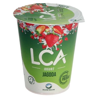 LCA JOGURT JAGODA 180 G ZELENE DOLINE