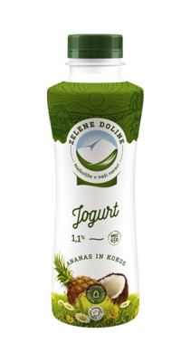 JOGURT ANANAS 1,1% M.M. 500 G ZELENE DOLINE