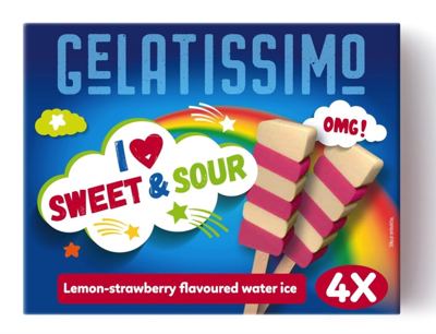 SLAD GELATISSIMO SWEET SOUR 4x70ml