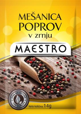 PAPAR ŠARENI U ZRNU 14g PODRAVKA