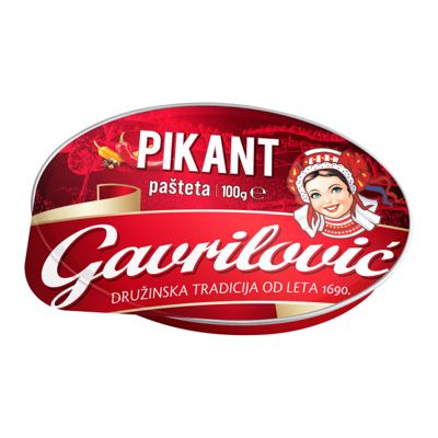 N-PAŠTETA GAV PIKANT 100G-16/1- OVAL