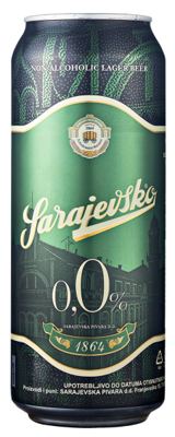 *PIVO SARAJEVSKO 0.50L BEZALKOHOLNO -24/1- 0%ALC LIMENKA