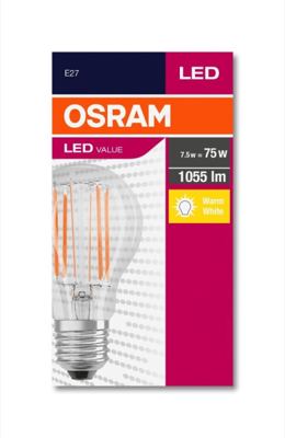 OSRAM LED ZARULJA FILAMENT E27 75W=8W TOPLO BIJELA BOJA