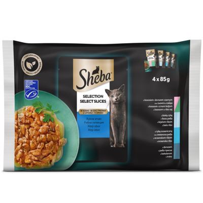 SHEBA VREĆICA IZBOR RIBE 4X85 g
