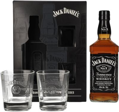 JACK DANIELS 40% KUT 0,7L+2 ČAŠE