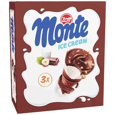 SLADOLED KORNET MONTE MULTIPACK 3x120 ml