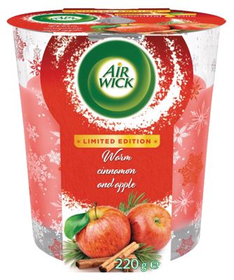 Air Wick Scented Candle 220g Warm Cinnamon and Apple