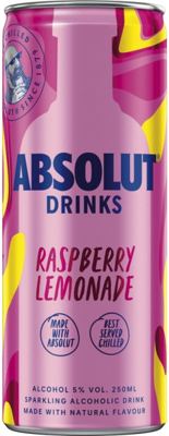 *RTD VODKA ABSOLUT RASPBERRY LEMONADE 0,25L -12/1-