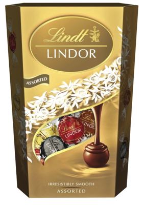 N-PRALINE LINDT 337G LINDOR CORNET ASS