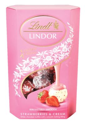 N-PRALINE LINDOR CORNET 200G STRAWBERRY