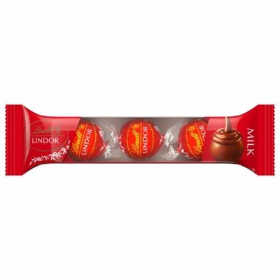 LINDT LINDOR MILK TRIO 37G