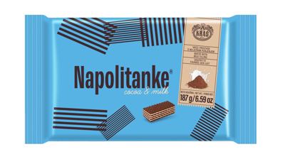 NAPOLITANKE COCOA&MILK 187G (10) (PAL 168) KRAŠ