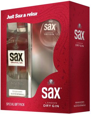 SAX GIN 0,7L + ČAŠA VAP