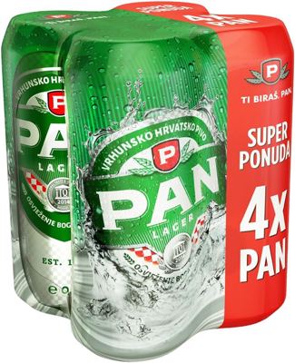 PIVO PAN LAGER 4x0,5L LIM