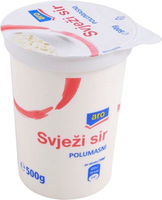 500G ARO SVJEŽI SIR POLUMASNI