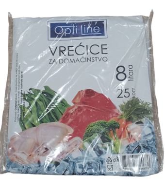 LDPE VREĆICE ZA DOMAĆINSTVO 8KG 25/1