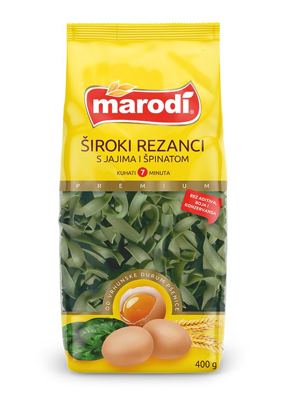 TJ.MARODI 400g REZANCI ŠIROKI JAJA I ŠPINAT