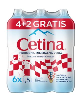 VODA CETINA 6X1,5 L