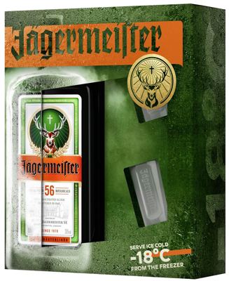 JAGERMEISTER 0,7L + 2 ZELENE ČAŠE