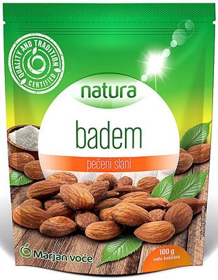 BADEM PEČENI SLANI 100g NATURA